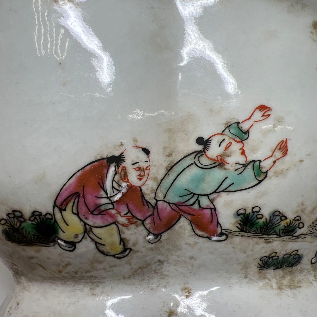 中国清時代 大清同治年製 粉彩大鉢 幅27.2㎝トヒチサ 東な7-1201⭐︎2F