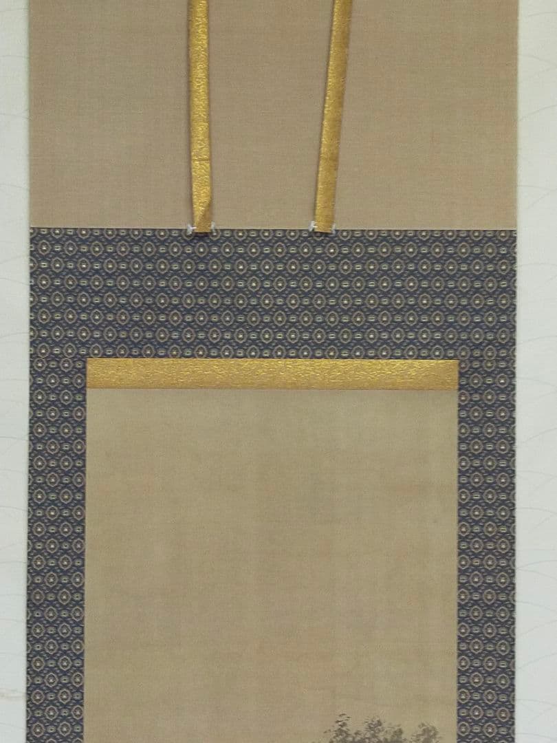 ♥☆彡模写掛軸橋本雅邦山水図桐箱付き掛け軸骨董中国アンティーク