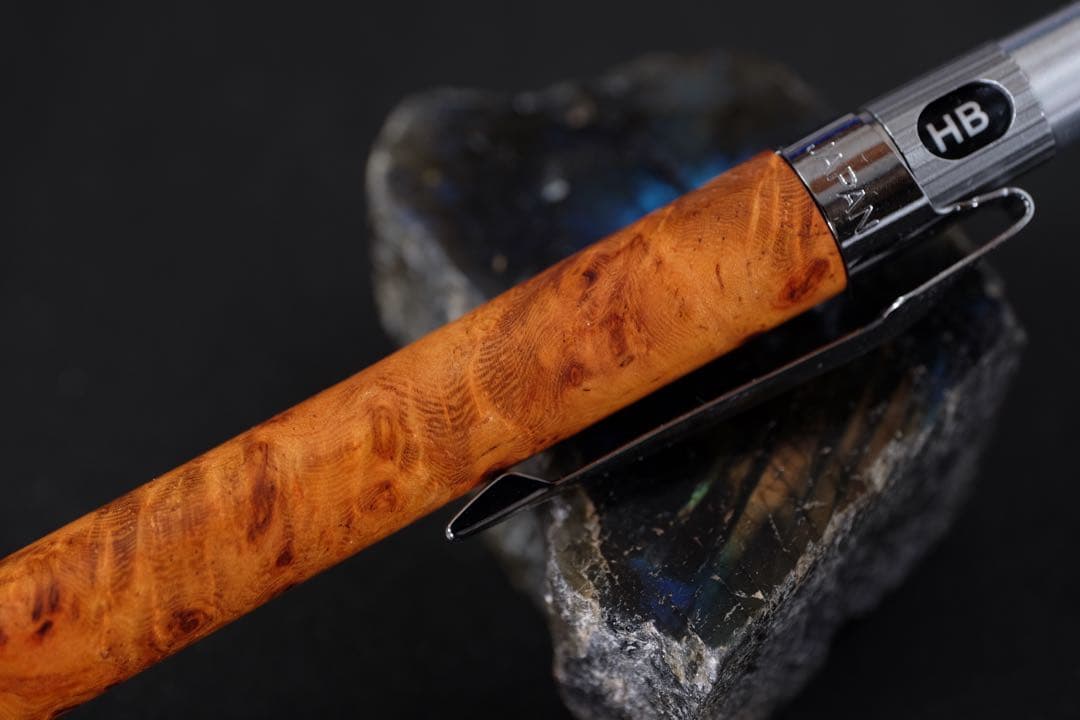 PG5木軸カスタムシャープペンシル0056 花梨瘤 高村杢工房