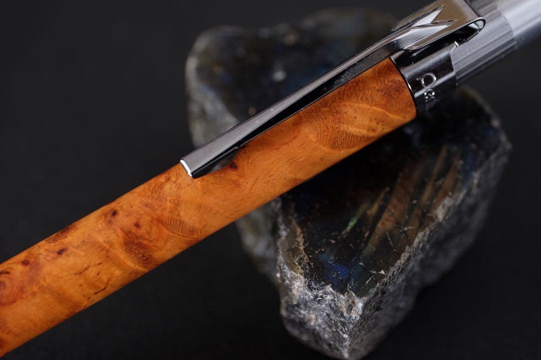 PG5木軸カスタムシャープペンシル0056 花梨瘤 高村杢工房