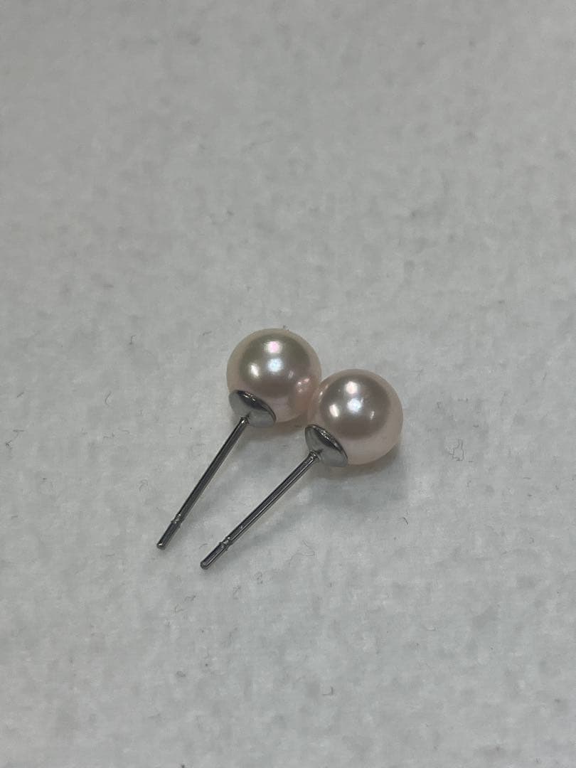 伊勢志摩英虞湾産あこや真珠　7.0 7.1mm パールピアス