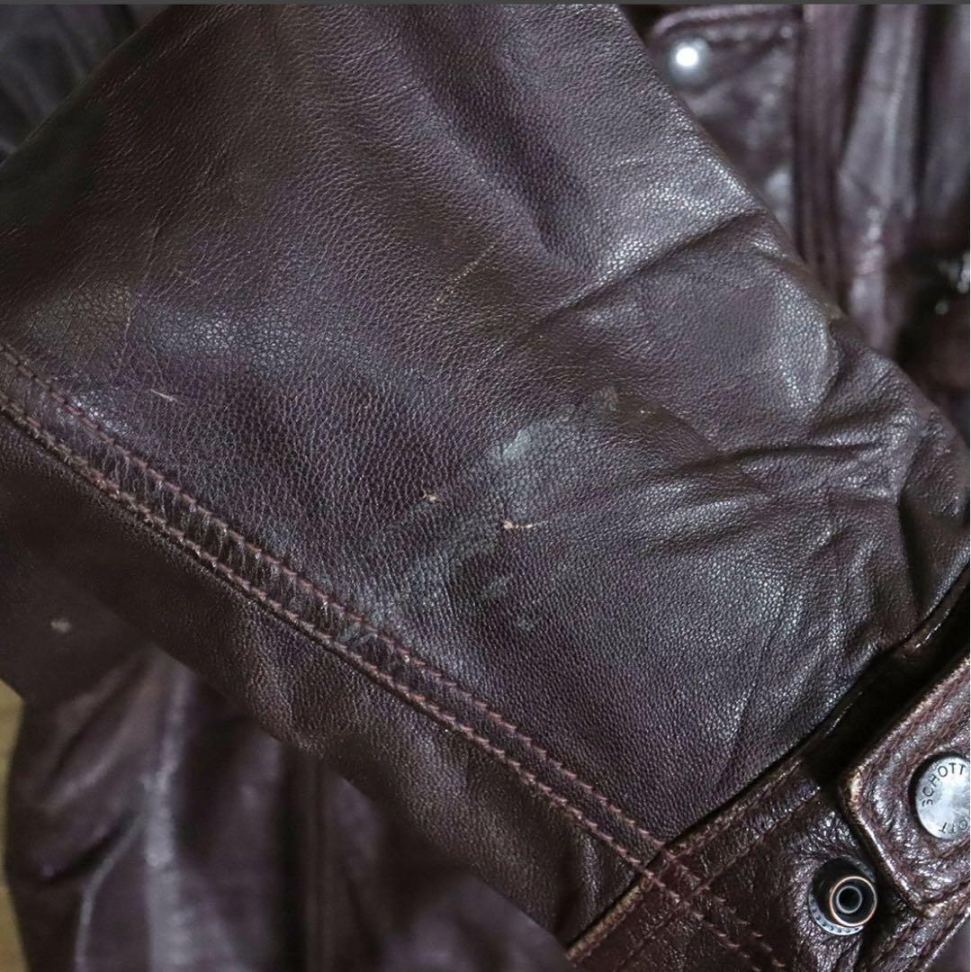 Schott シングルライダース 本革 レザージャケット 刺繍 イーグル