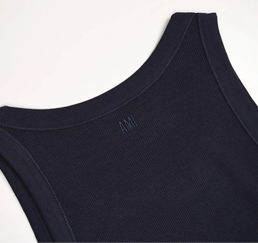 Kumon AMI PARIS コットンリブタンクトップ