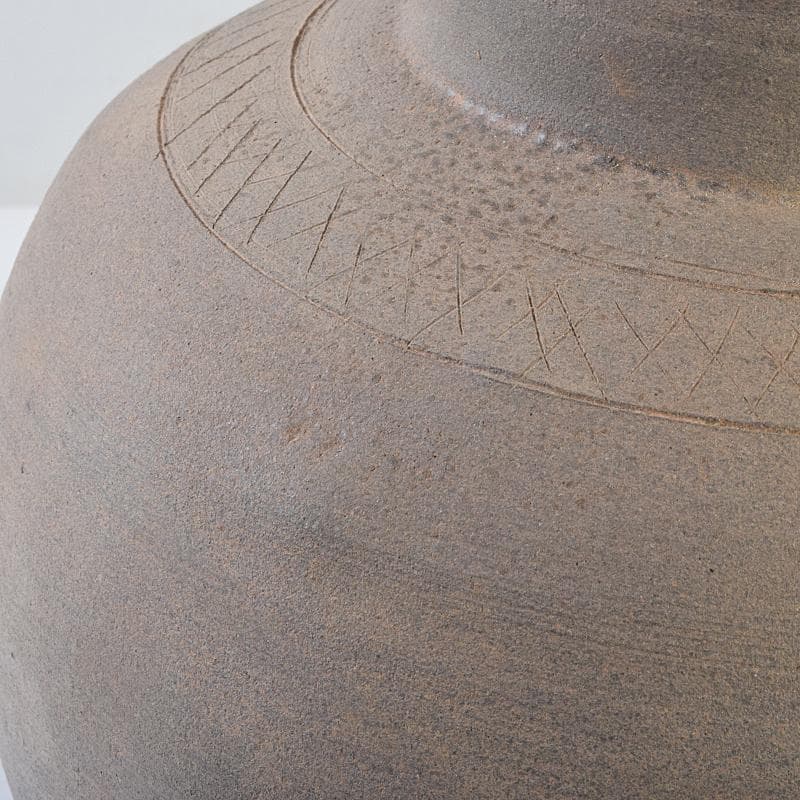 朝鮮美術　須恵器　新羅土器　新羅無細土　壷　時代箱付　M　R9488B