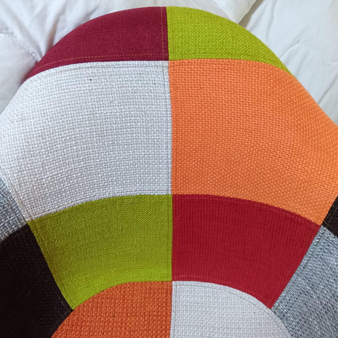 パッチワークデザイン ラウンジチェアー 多色 赤系