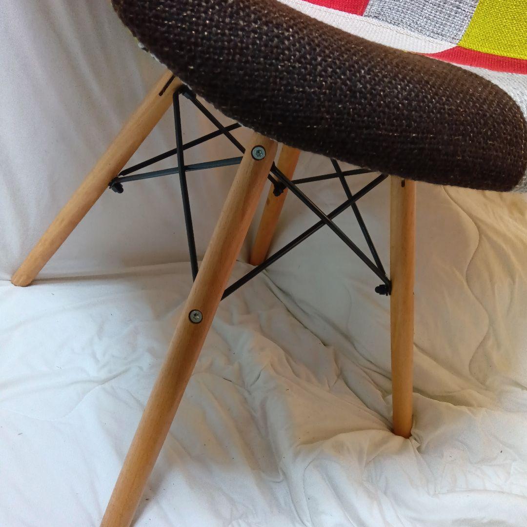 パッチワークデザイン ラウンジチェアー 多色 赤系