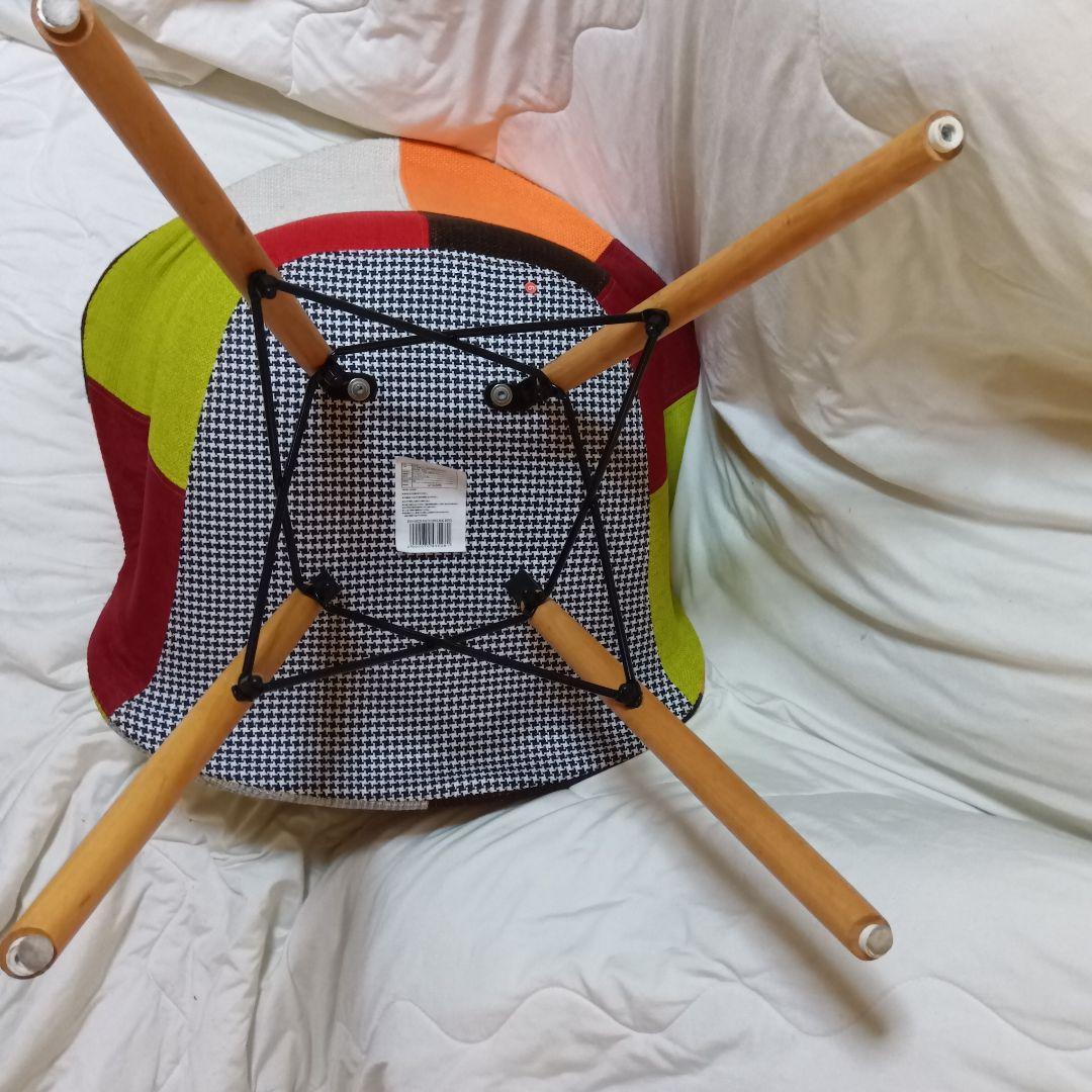 パッチワークデザイン ラウンジチェアー 多色 赤系