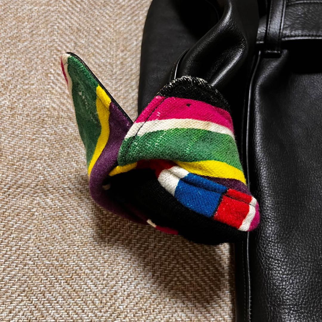 美品】WAKOMARIA ギャングコート レザー ボア付き ライダース 美品