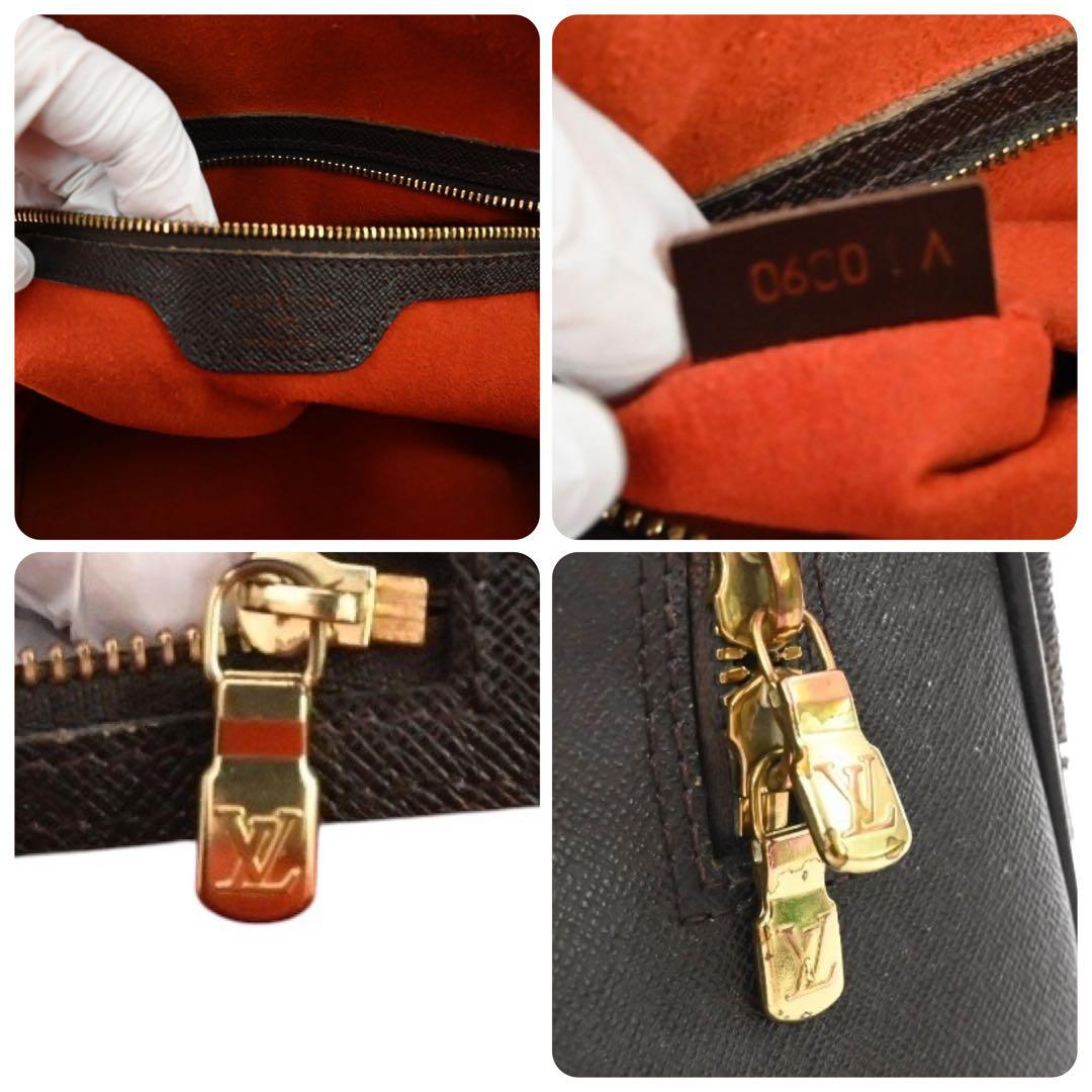 【美品】ルイヴィトン　ブレラダミエ・エベヌ　ハンドバッグ　ブラウン　レザー