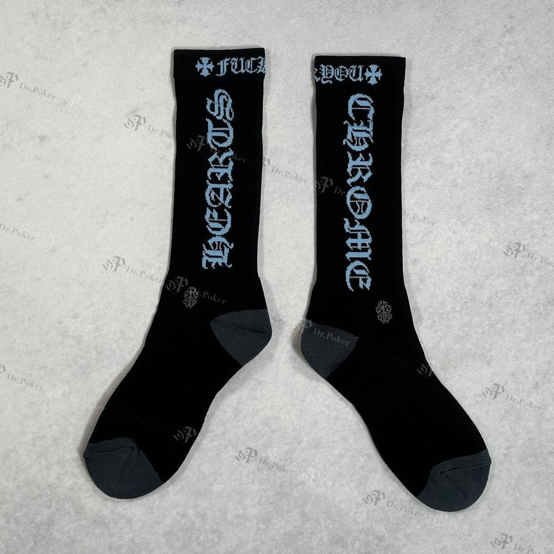【新品】Chrome Hearts ダガー ソックス 靴下 水色 L