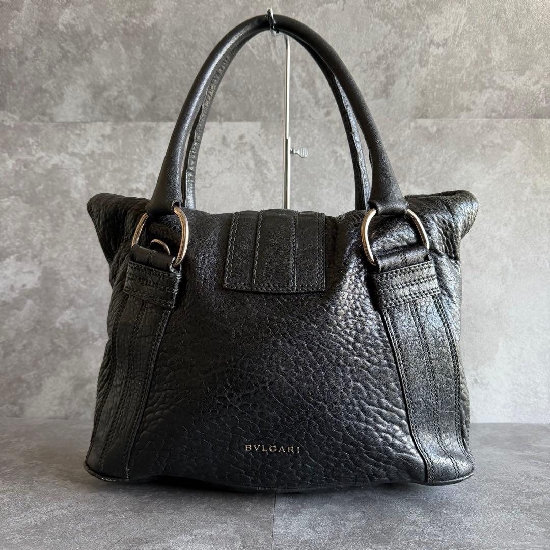 ⭐️ブルガリ⭐️レオーニ ハンドバッグ ライオン金具 ブラック