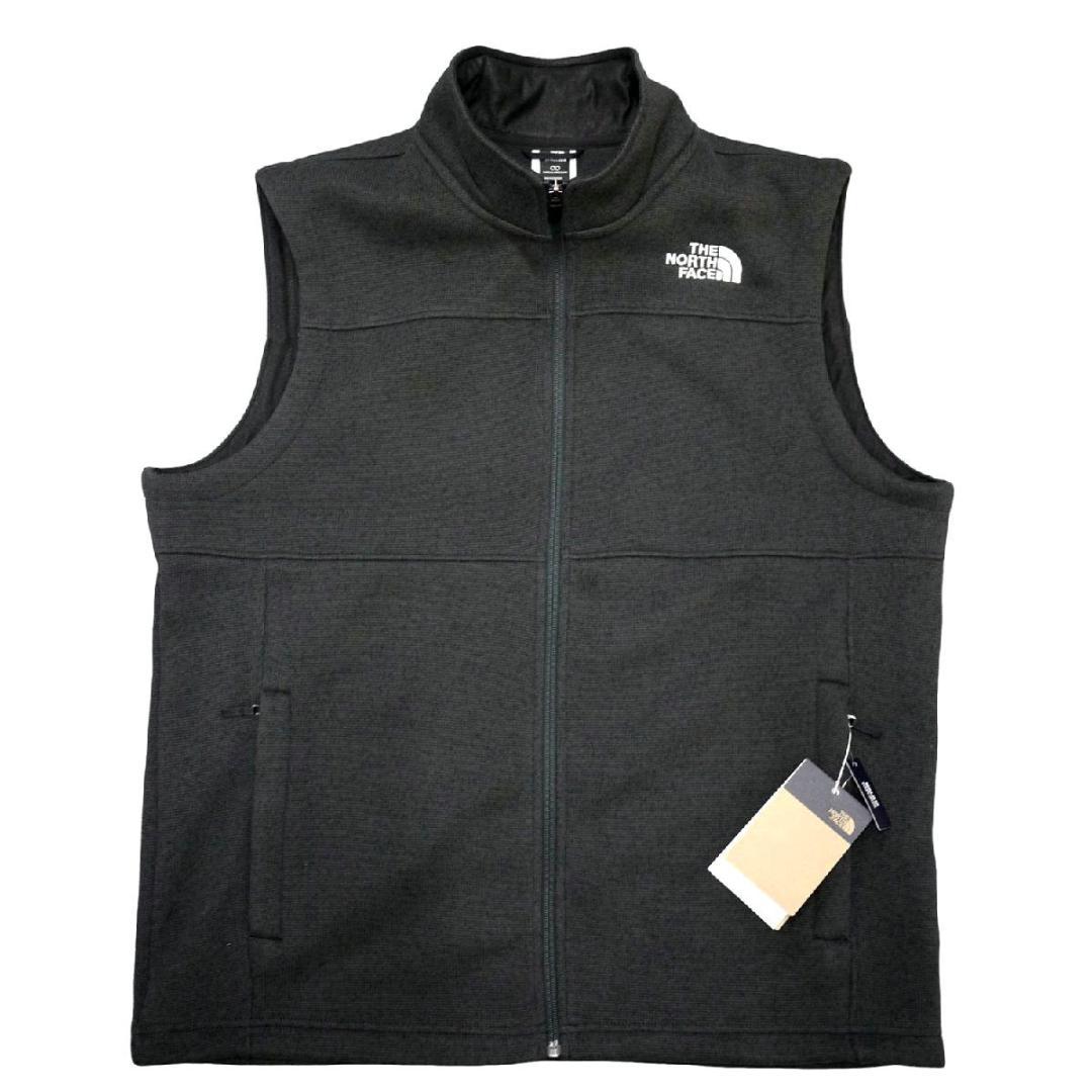 US限定 ノースフェイス フルジップ ベスト XXL 肉厚 ニット 裏フリース