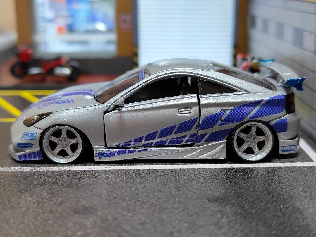 トミカ改造 トヨタ セリカ フルエアロ ワイスピ仕様 ☆深リム ☆ホットウィール