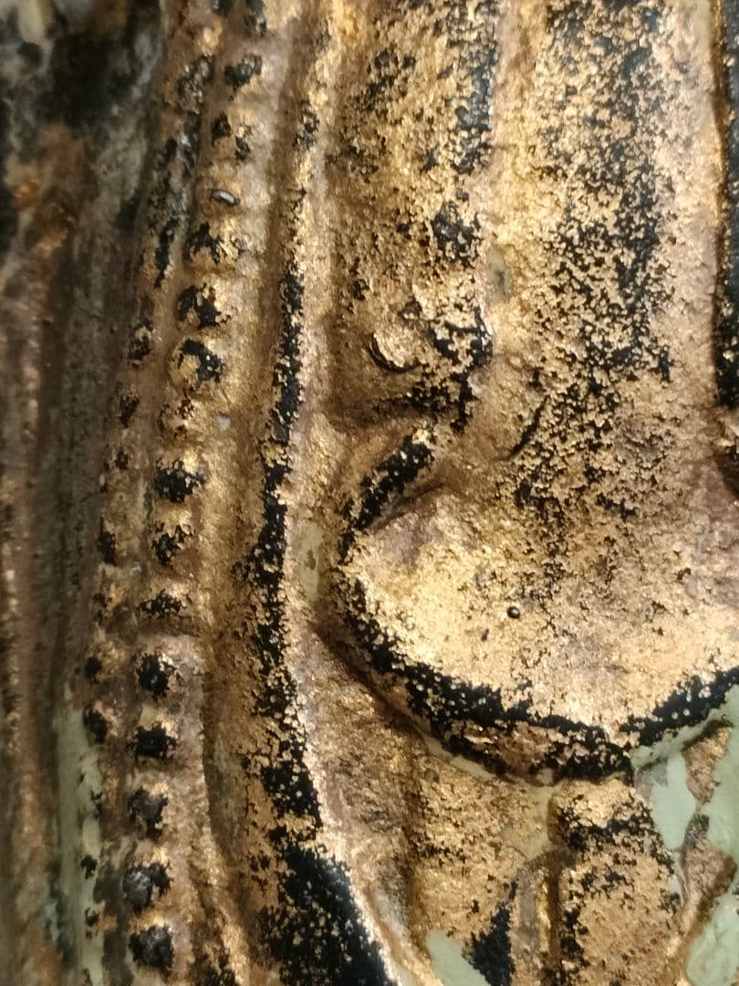 鉄仏 観音立像 夢違い観音 時代物 骨董アンティークNo.80 鉄仏 観音立像