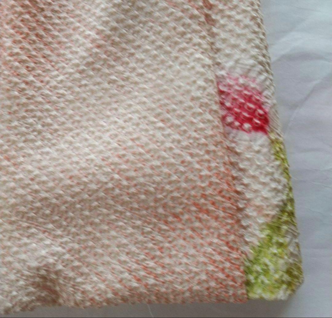 正絹総絞り手縫いの被布(中綿なし）・新品草履