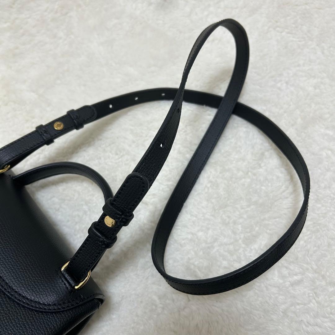 【未使用】ポレーヌ ヌメロ アン ナノ ブラック 2way ショルダーバッグ