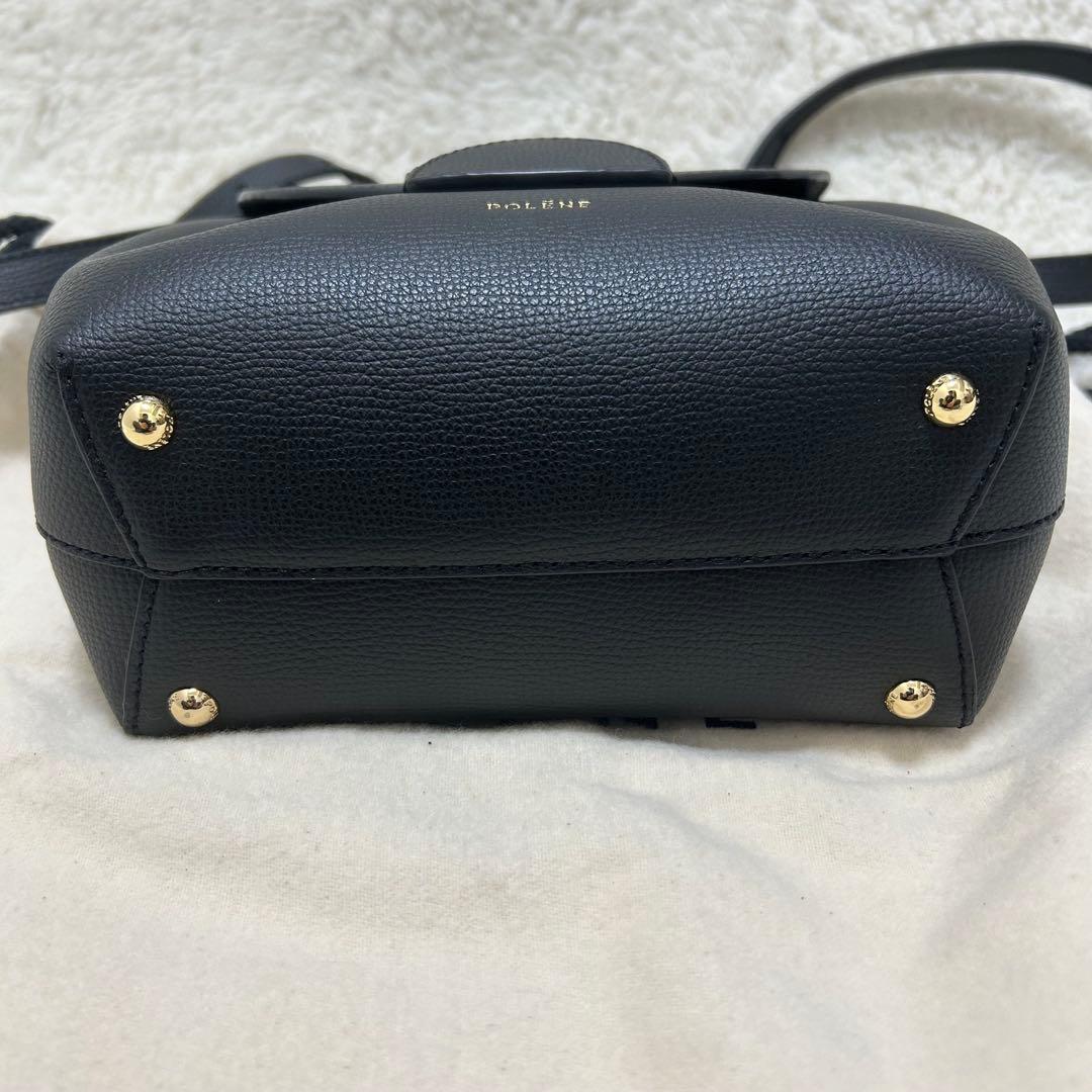 【未使用】ポレーヌ ヌメロ アン ナノ ブラック 2way ショルダーバッグ