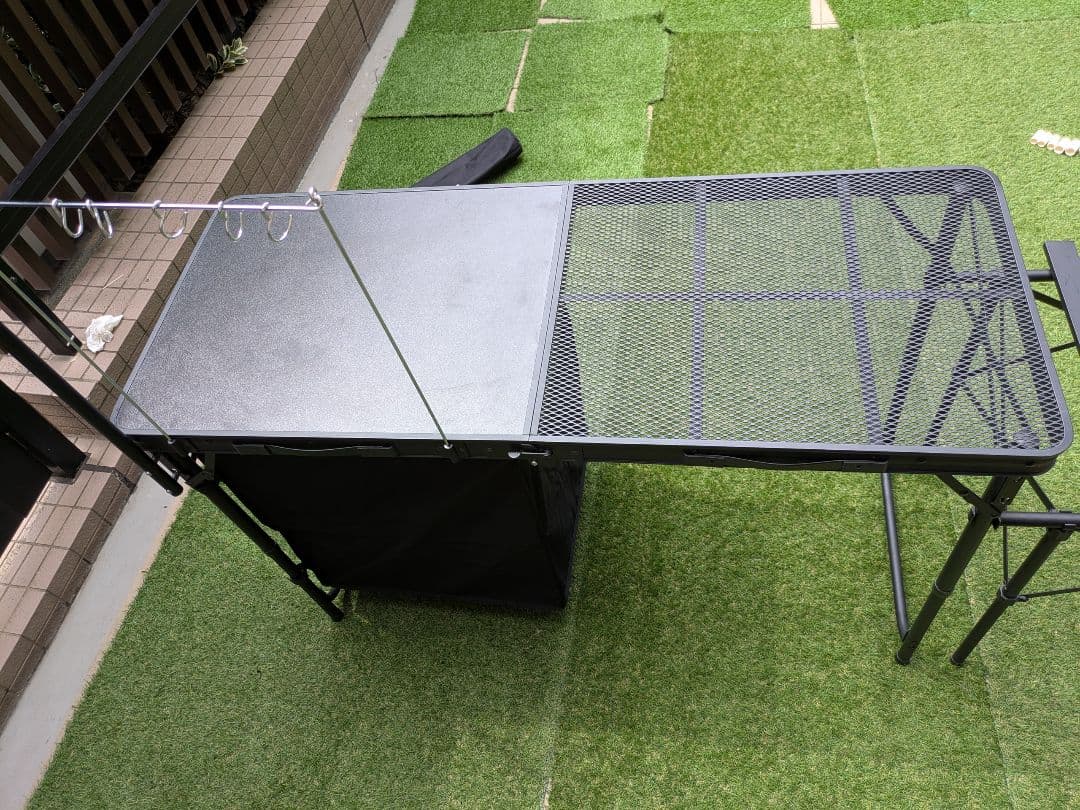 DoD】折りたたみ式キッチンテーブル ブラック