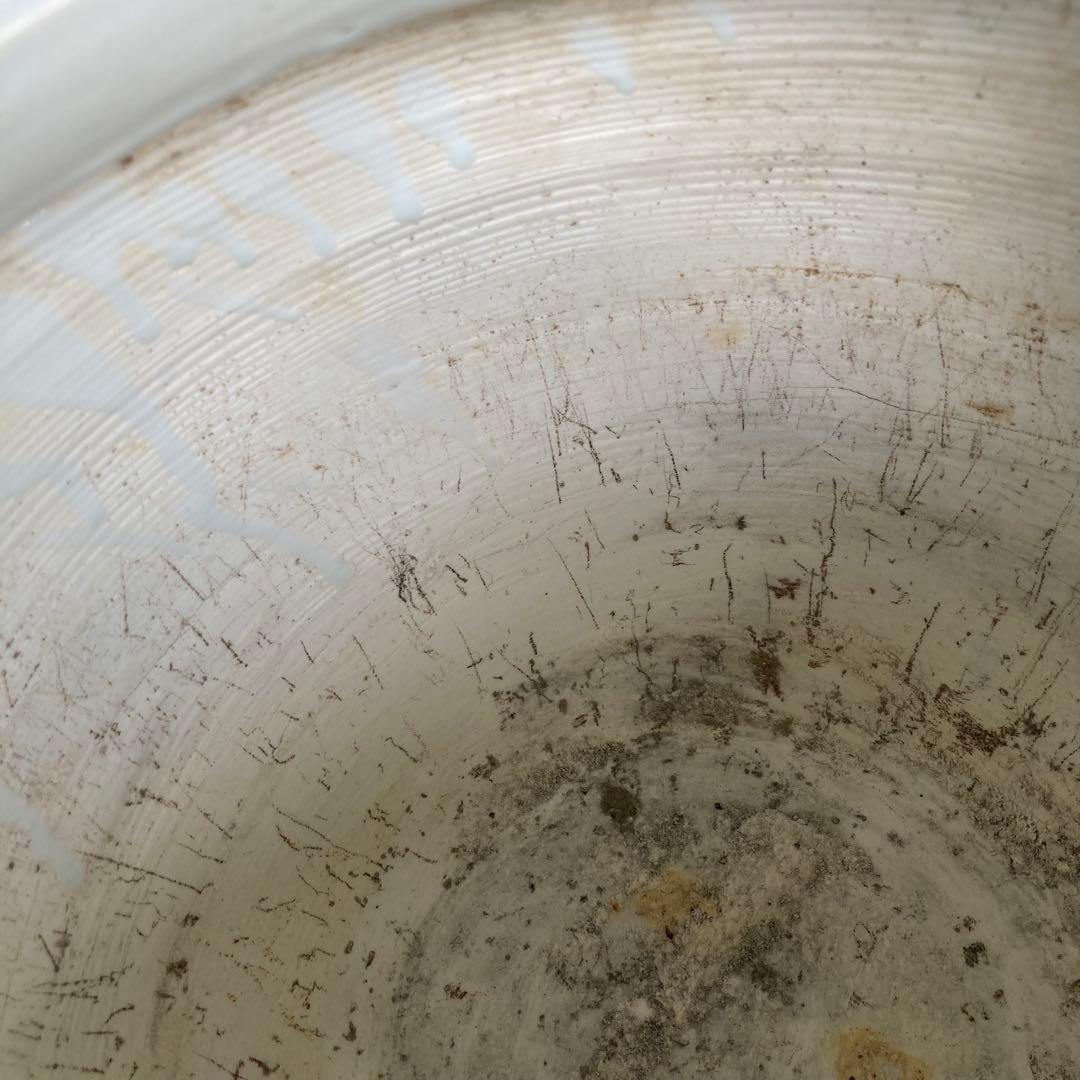 染付 レトロ アンティーク 火鉢 陶磁器 古民具 希少 金魚鉢 手作り 灰付