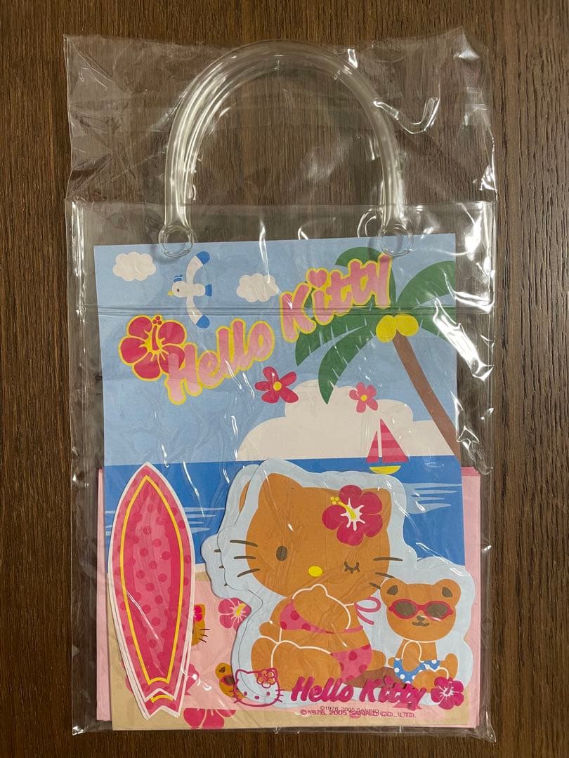 希少レア ハローキティ レターセット 日焼け ハワイ ハイビスカス 2002