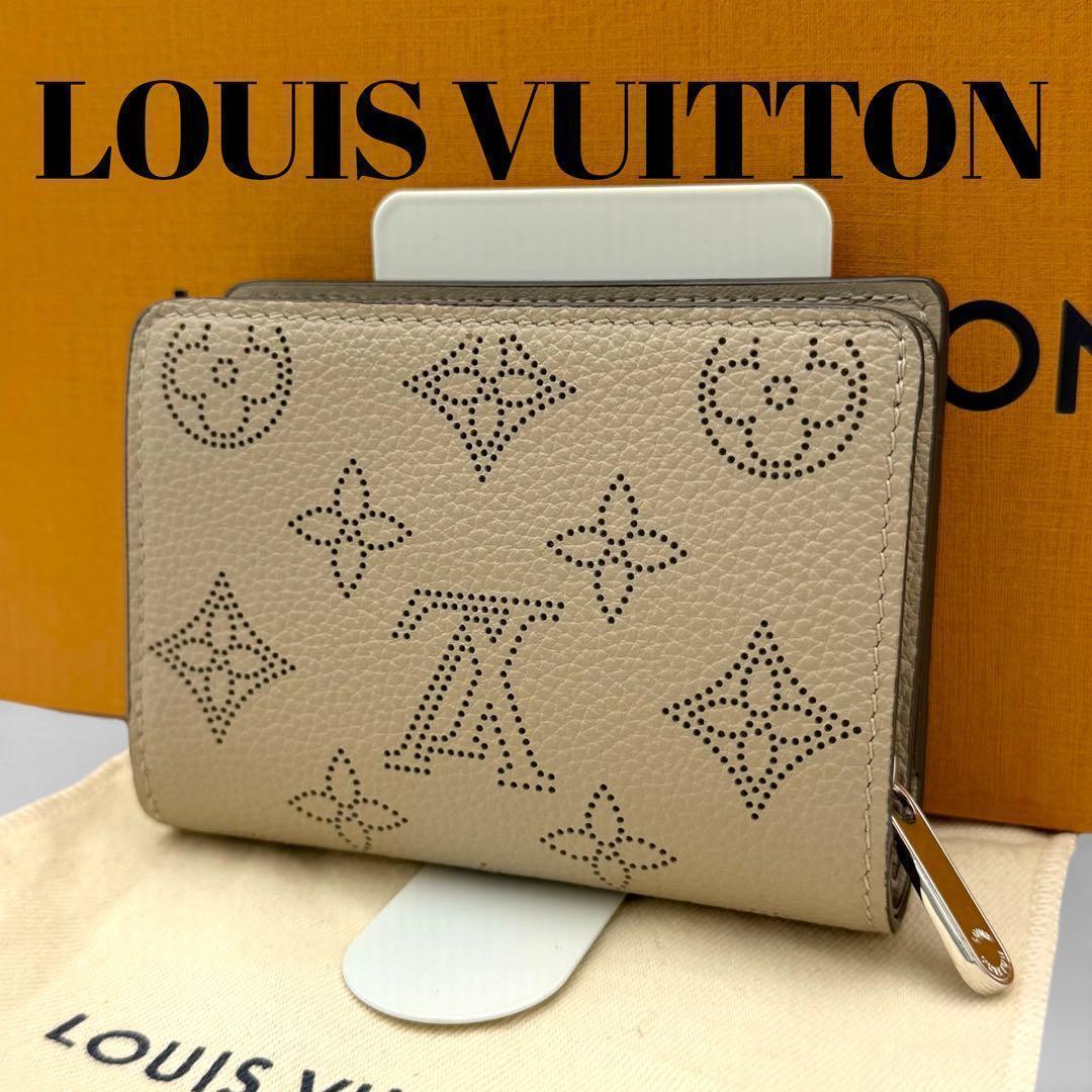 新型】ルイヴィトン モノグラム マヒナ ポルトフォイユ クレア 折り