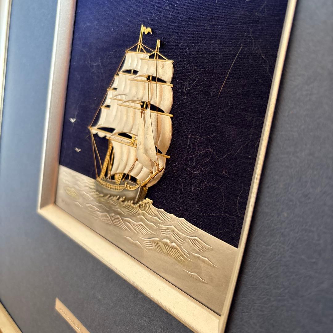 金属美術工芸品TAKEHIKO (武比古作) 帆船 純銀 silver