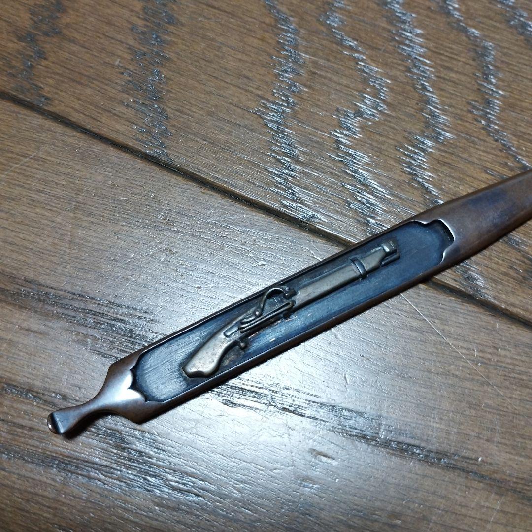 武具　笄．小柄セット　火縄銃図案　骨董品　刀装具　珍品