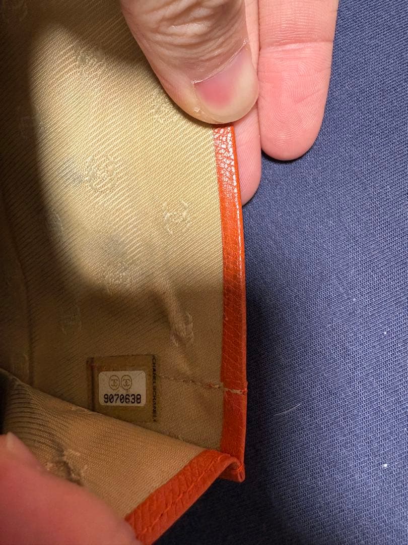 CHANEL ケース　二つ折　オレンジ