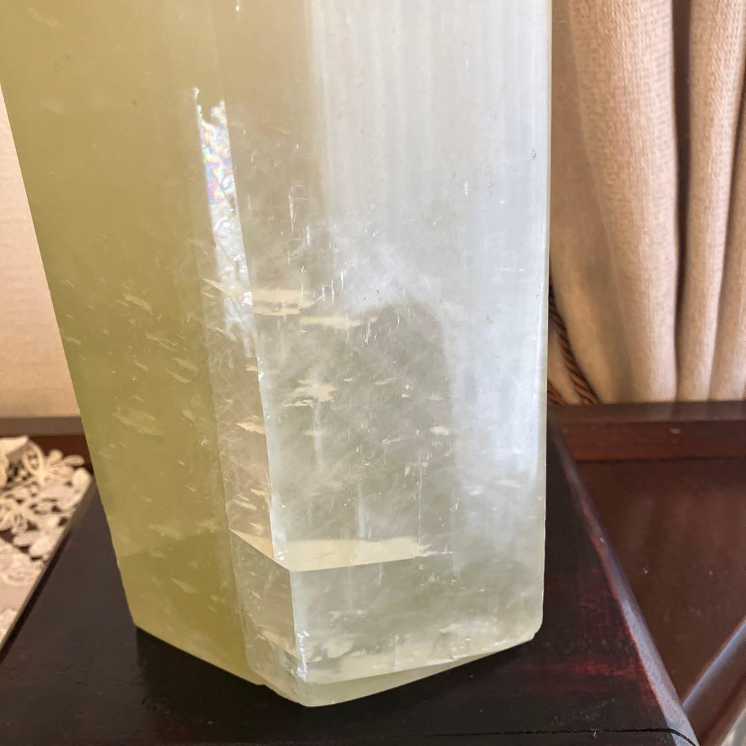 黄水晶原石石柱