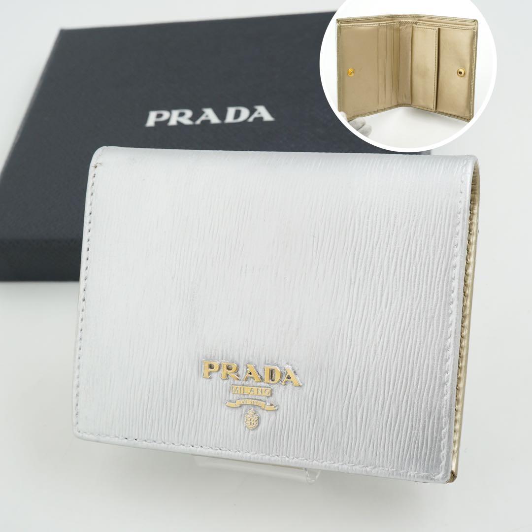 ✨未使用に近い・保証書付き✨ PRADA ミニ財布 サフィアーノレザー L字 ✨