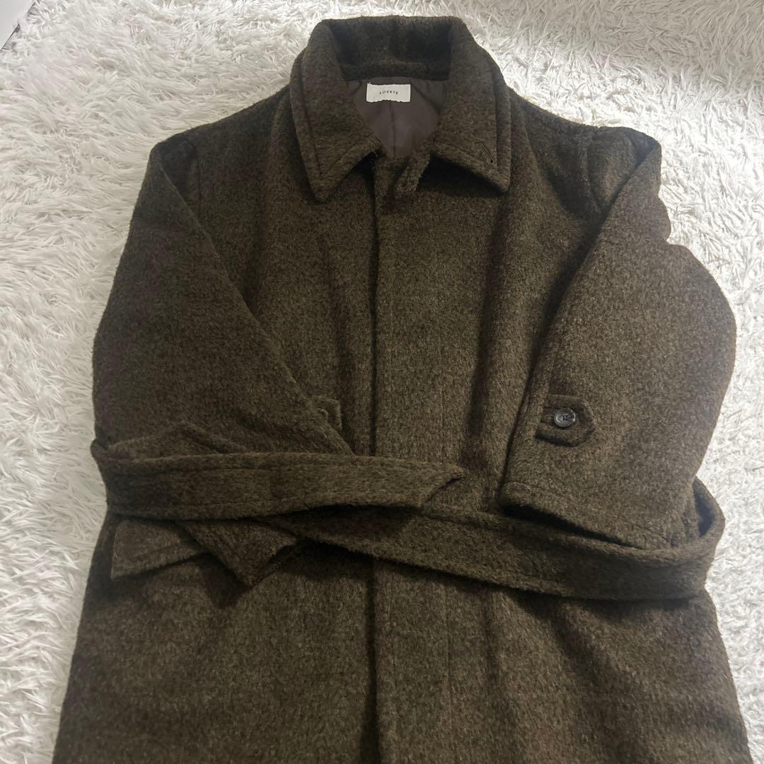 ジャケット・アウター soerte Wool Blend Shaggy Over Coat