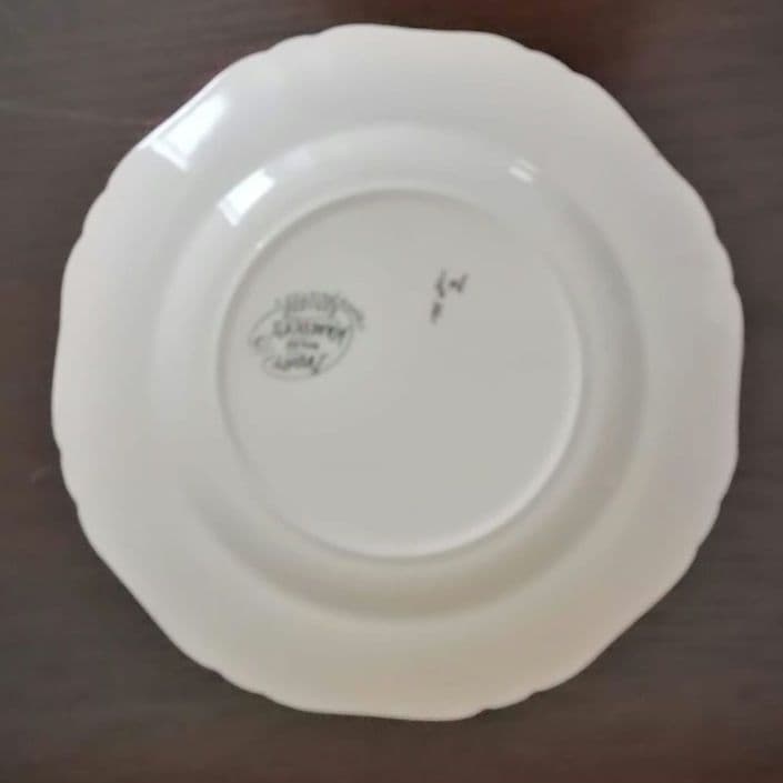 逸品 英国 サムソンハンコック ケーキ皿 飾り皿 アイボリーウェア 1930年製
