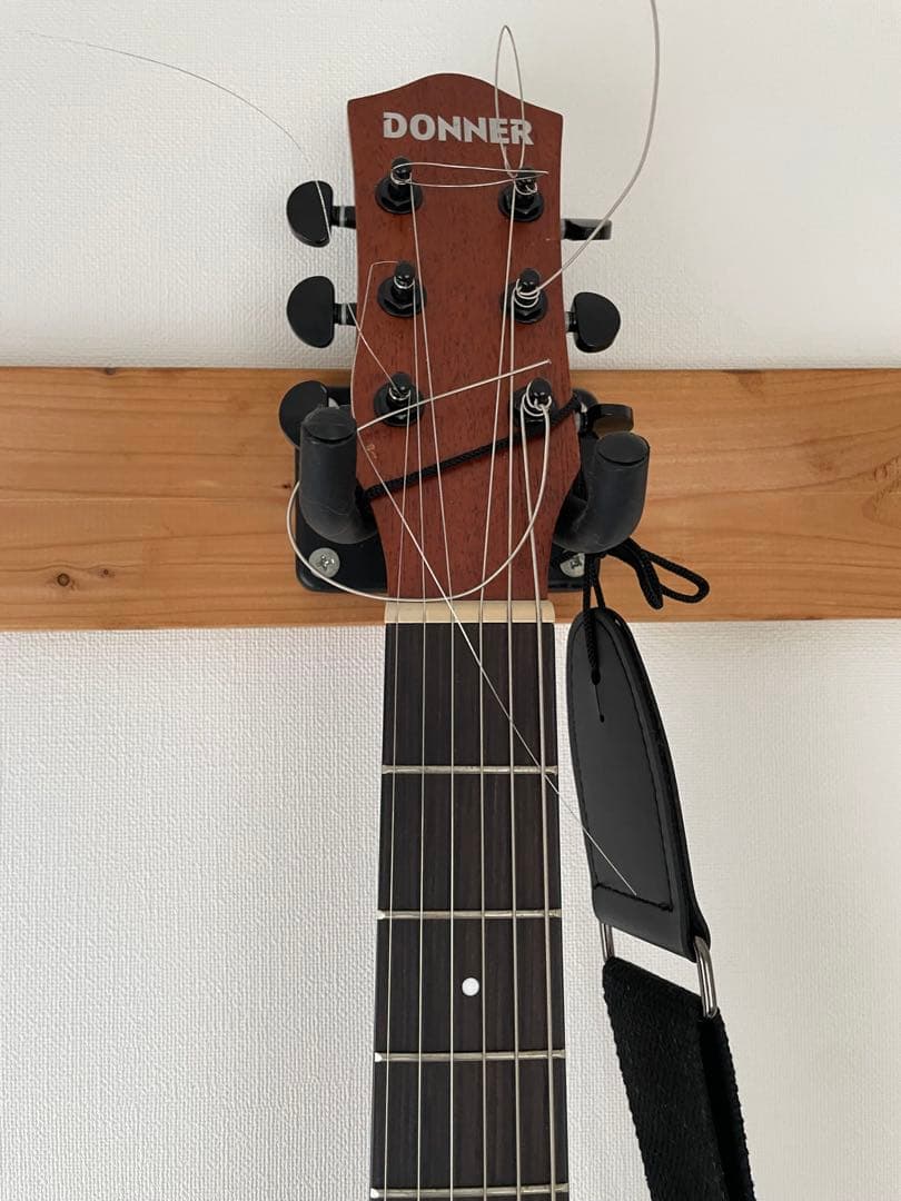 【美品】アコースティックギター 左利きレフトハンド ストラップ ソフトケース付