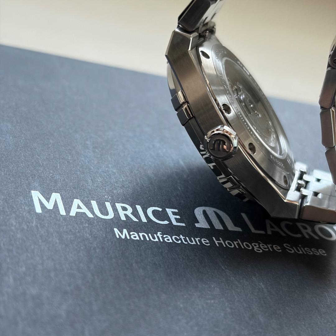 モーリス・ラクロア アイコン オートマチック 42mm ブルー 純正革ベルト付