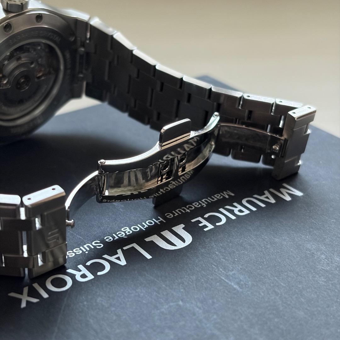 モーリス・ラクロア アイコン オートマチック 42mm ブルー 純正革ベルト付