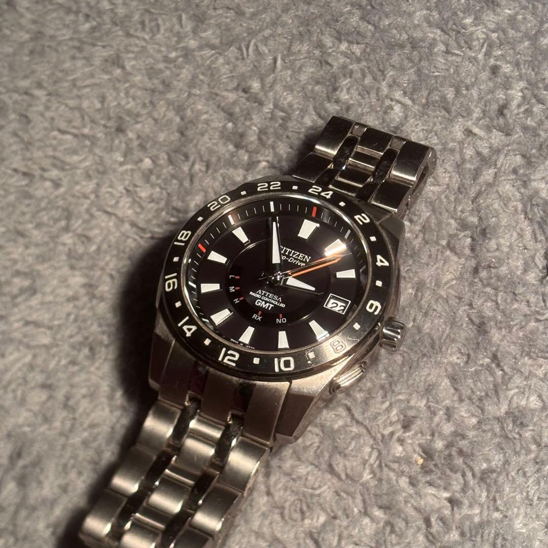 CITIZEN 時計 メンズ GMT 電波 ソーラー ATTESA エコドライブ