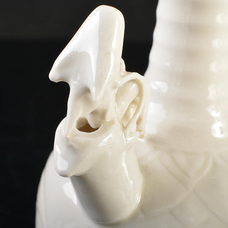 中国 徳化窯白磁 刻蓮花文 浄瓶 V R7252