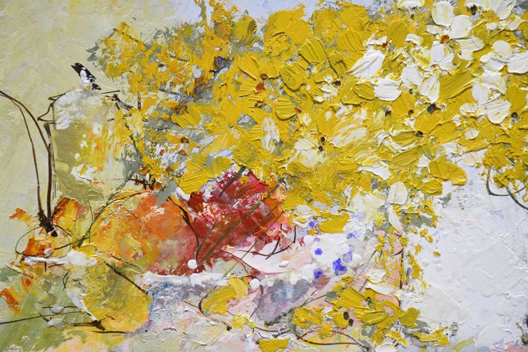 EDK91 真作保証 池田秀郎 果実と花 肉筆 油彩画 額装 サイン 裏書あり