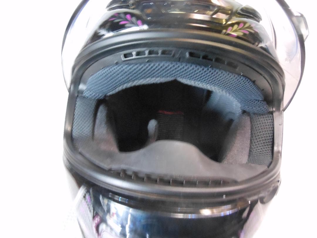 SHOEI フルフェイスヘルメット 黒/紫 ペイズリー　サイズ・S