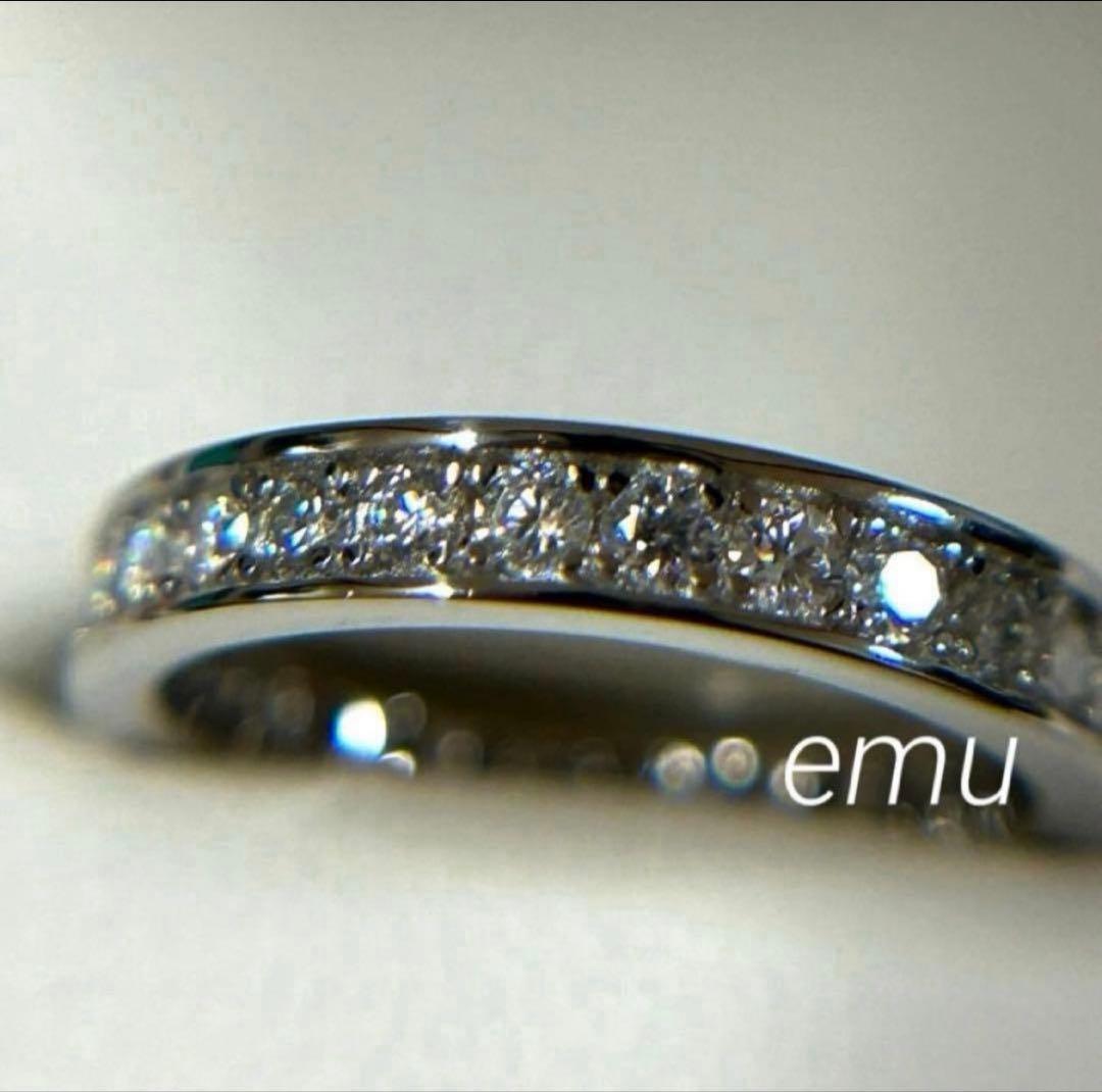 Chanelly様/最高級モアサナイト / フルエタニティリング / レール留め