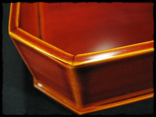 春慶 縁高 成田流 飛騨春慶 塗師 谷 正利 縁高重 茶道具 菓子器 f201