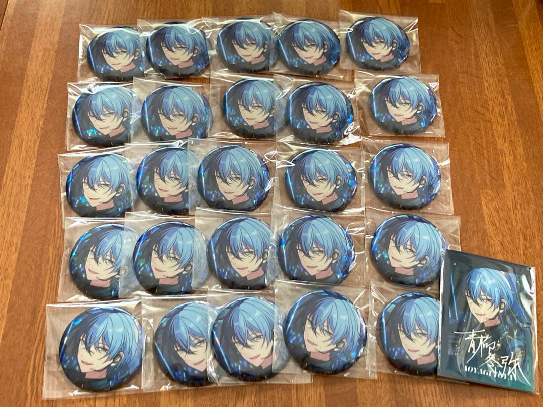 プロセカ あんスタ コラボ ホログラム缶バッジ ぱしゃっつ セット 青柳冬弥