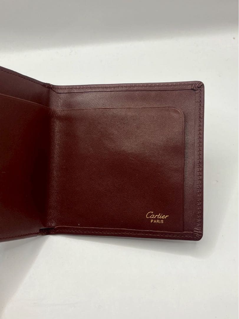【カルティエ】二つ折り財布　レザー　本革