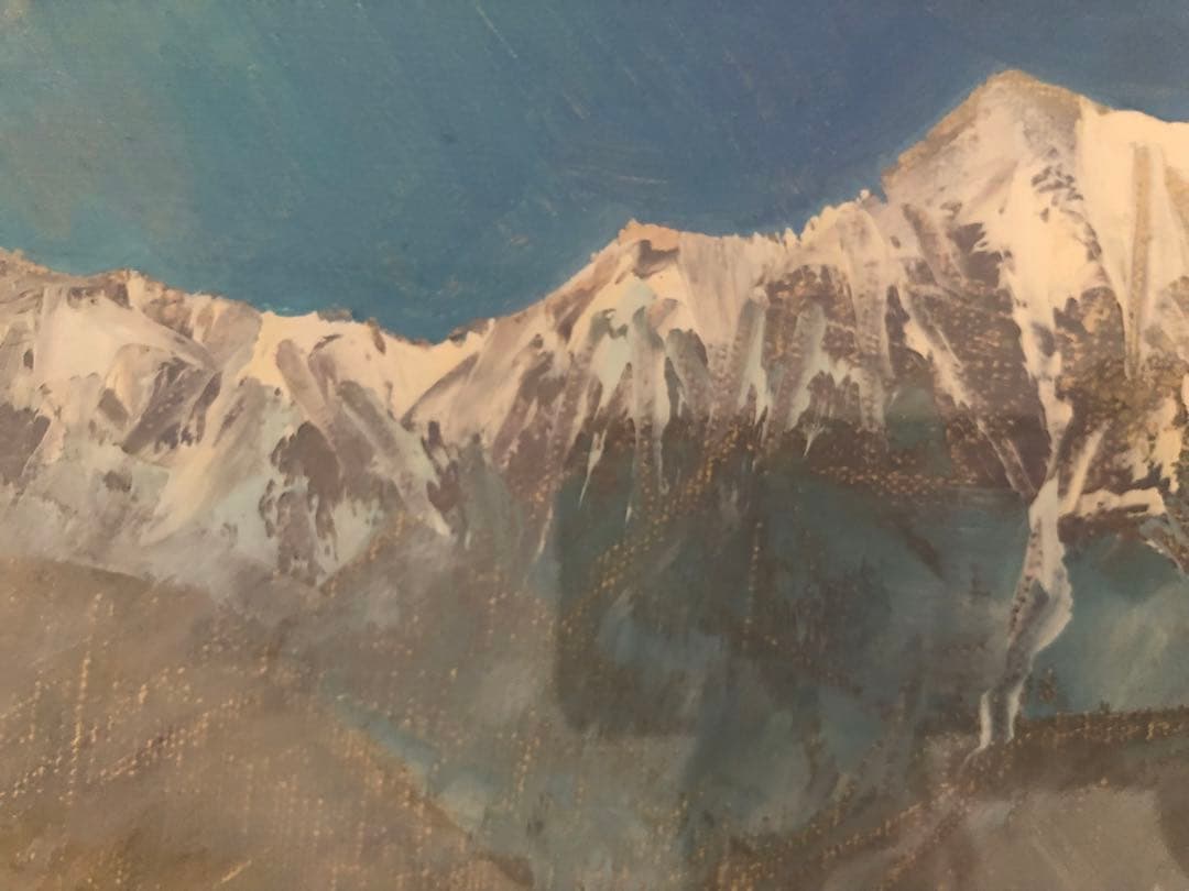 山形弘 油絵 額寸縦800㎜横920㎜ サインあり