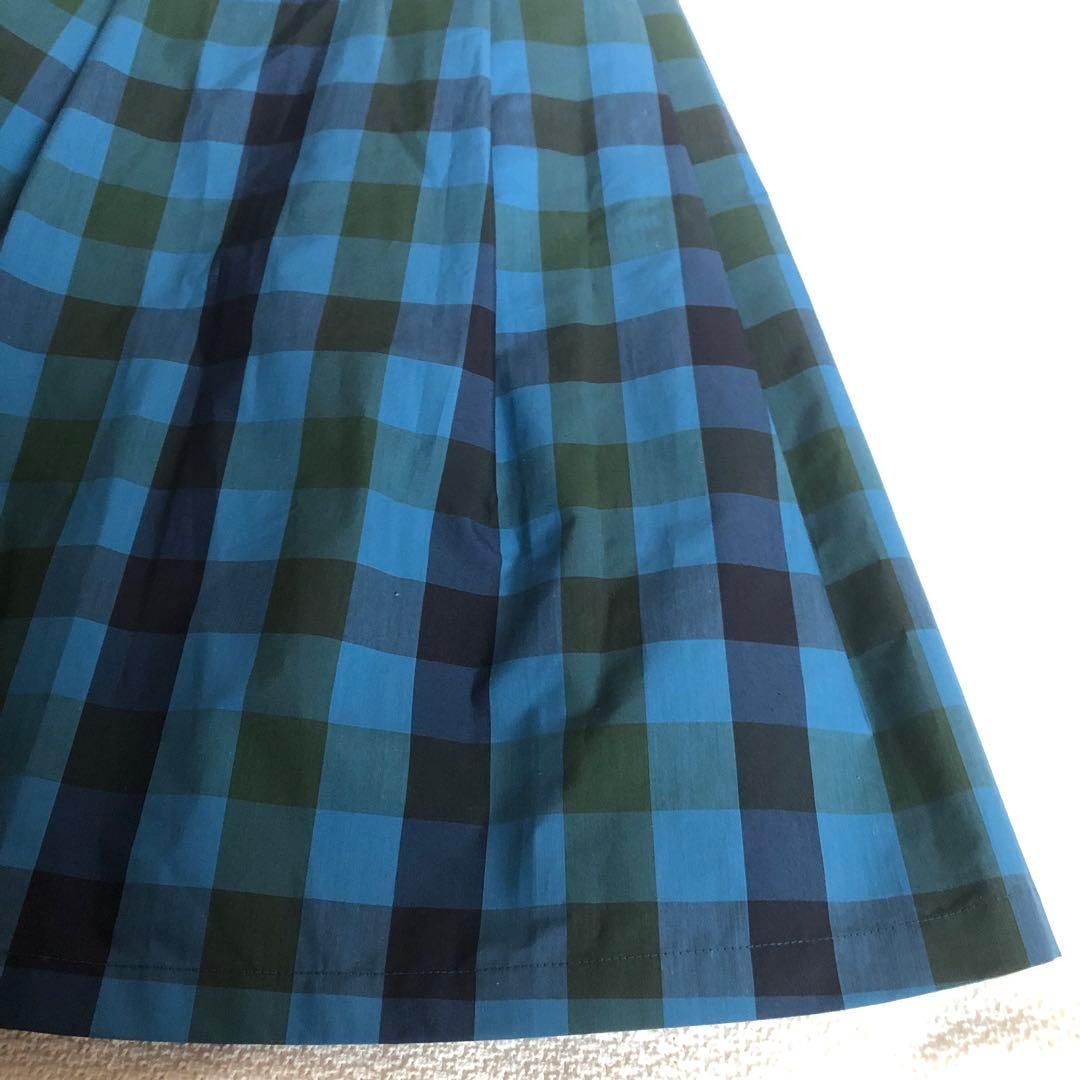 familiar ファミリア グリーンチェック　スカート