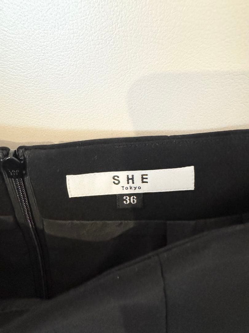sheTokyo ブラック フレアスカート 36
