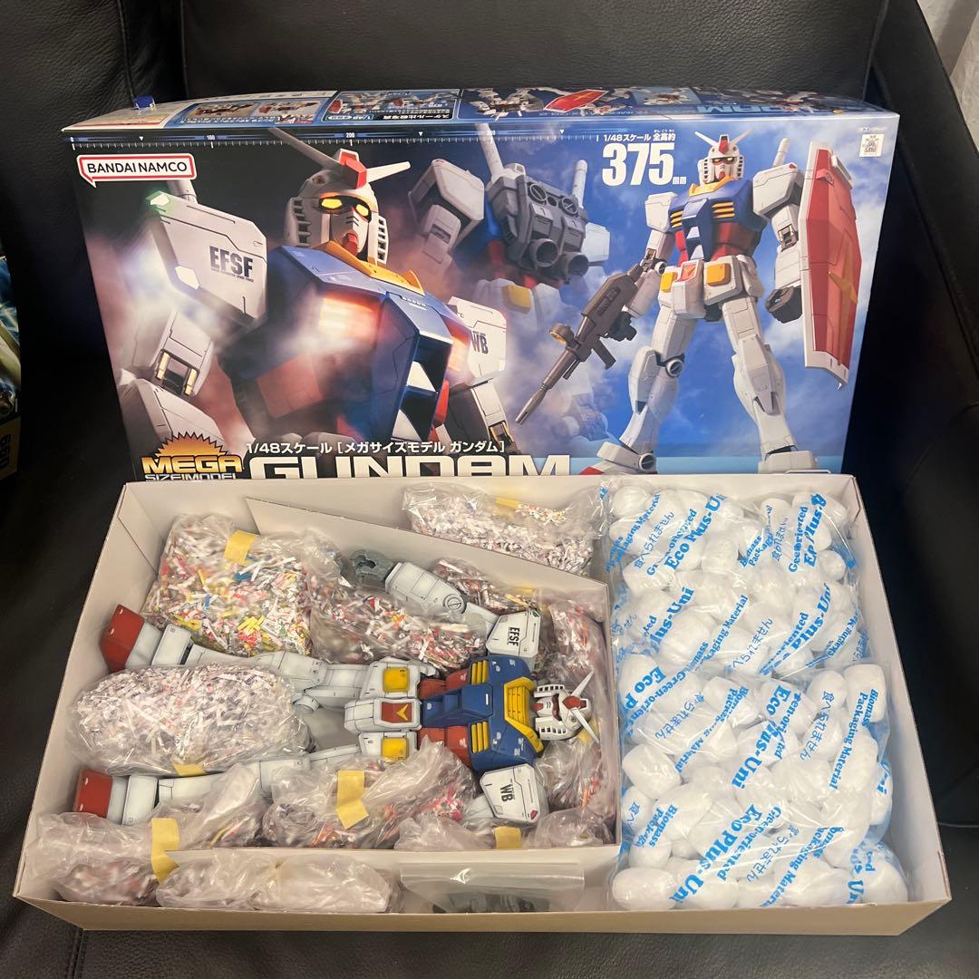 1/48 メガサイズ RX-78-2 ガンダム ウェザリング 素組 完成品 ウェザリング塗装・完成品1⁄48 メガサイズモデル RX-78-2ガンダム 1