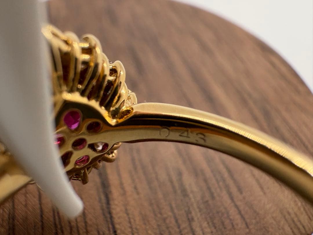 noah　天然ルビー 1.04ct 18金 リング 12号 鑑別付