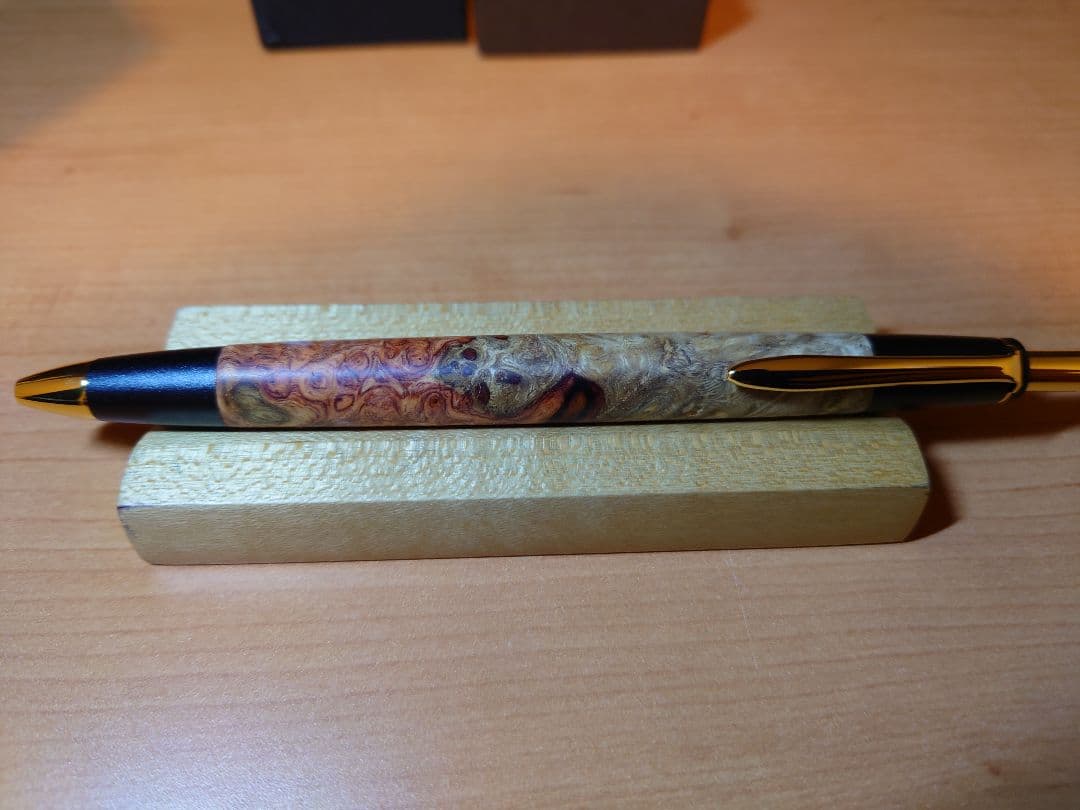 あけぼの工房　花梨瘤紅白　プレミアムグレード　シャープペンシル　芯径0.5