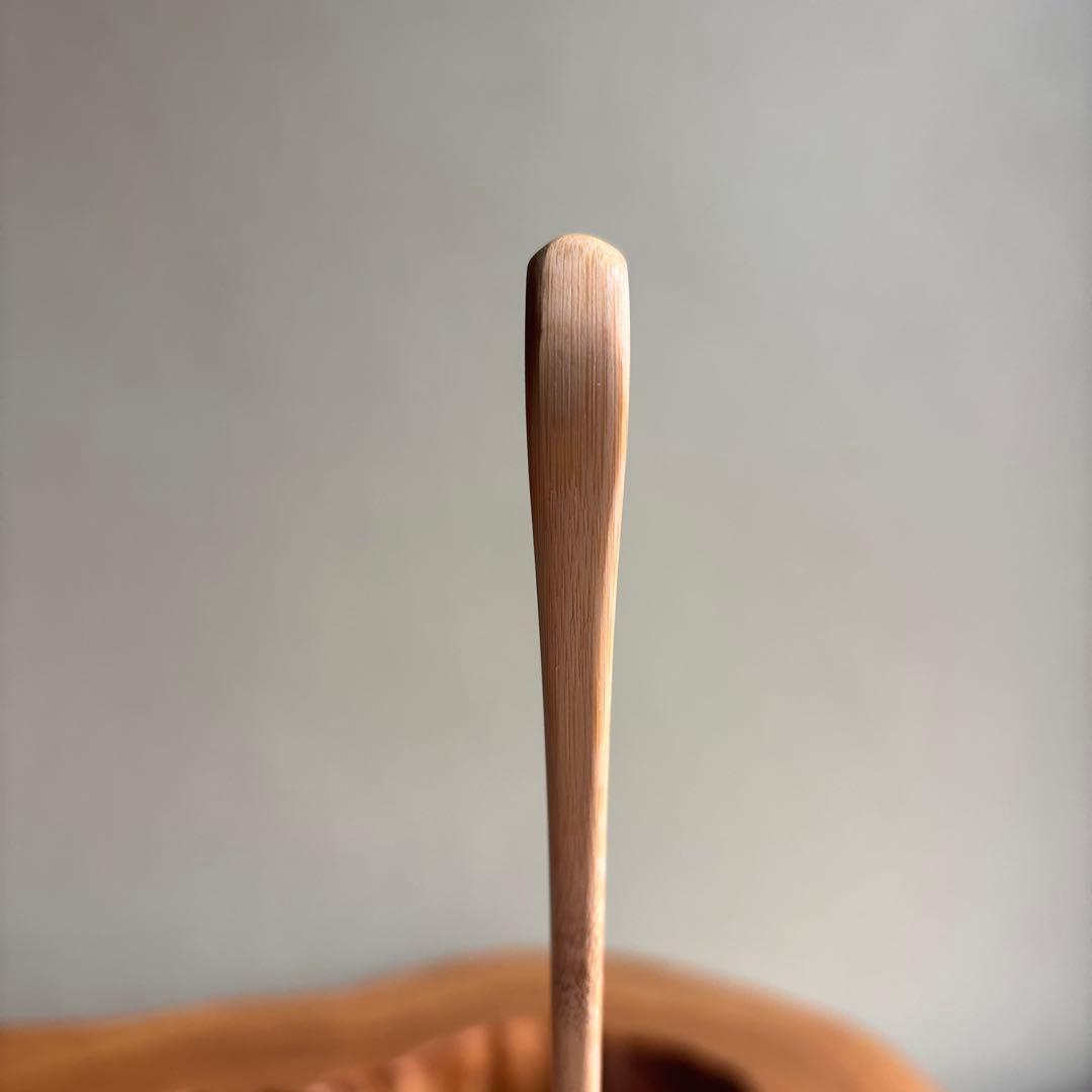 茶杓 銘「寿」 八坂神社 祇園祭神輿洗松明の残竹 竹筒 木箱入り